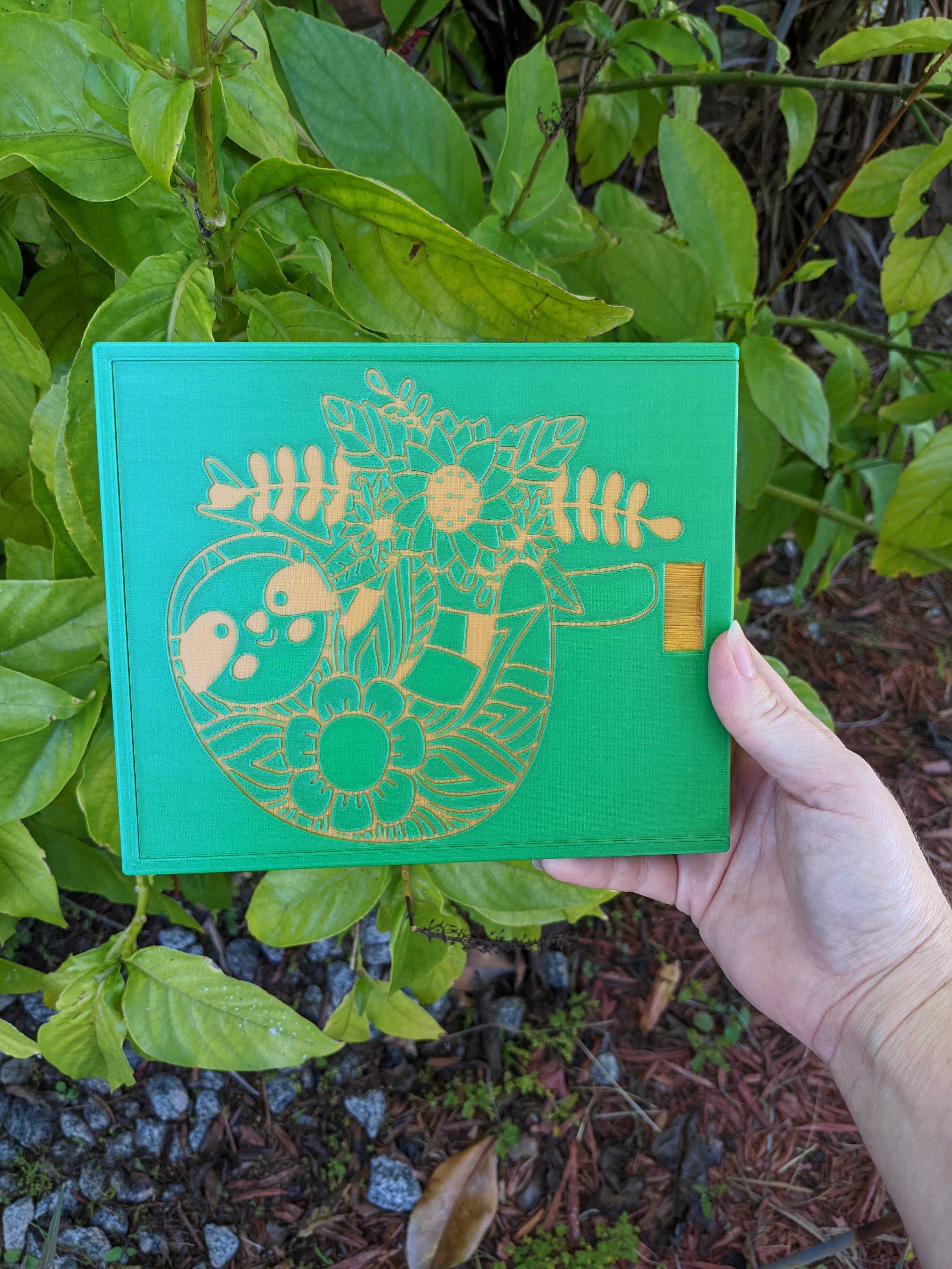 3D printed Notions Box--Floral Sloth – String Theory Colorworks