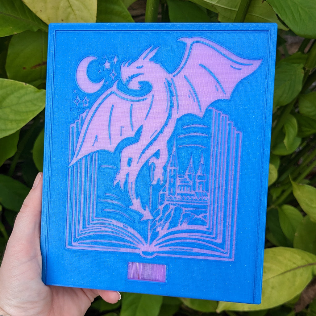 3D printed Notions Box--Power of Reading: Dragon flight