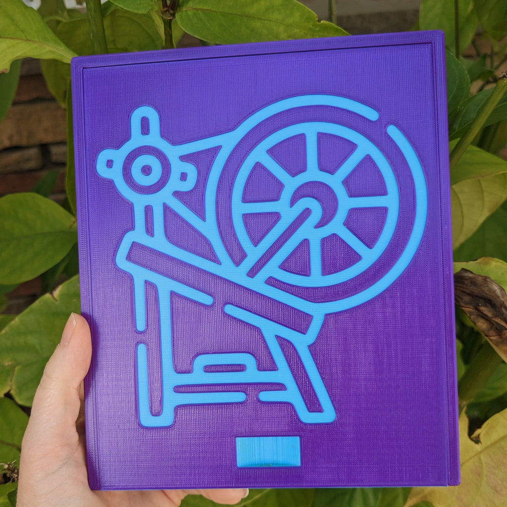 3D printed Notions Box--Spinning Wheel