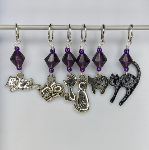 Cat, I'm a Kitty Cat, and I dance, dance, dance! Stitch Markers