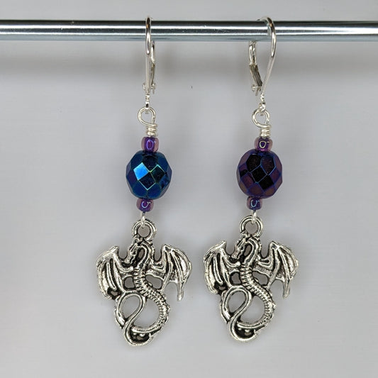 Here There Be Dragons Stitch Markers & Earrings