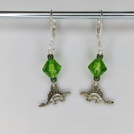 Stegosaurus Stitch Markers & Earrings