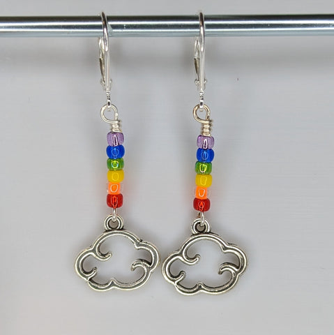 Clouds Earrings and Stitch Markers