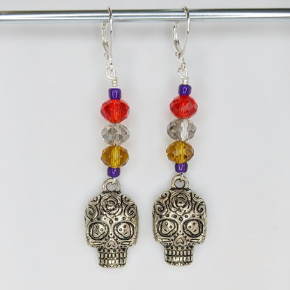 Sugarskull Earrings & Stitch Markers