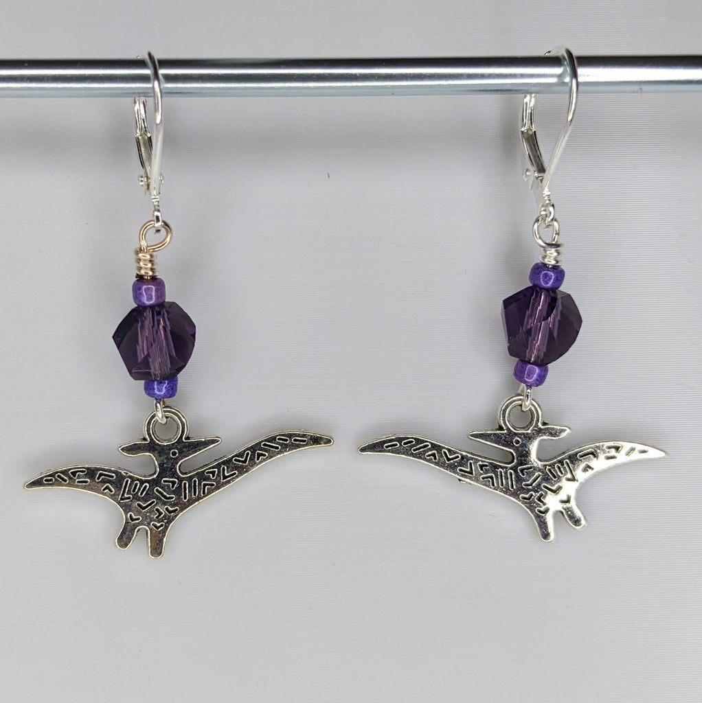 P is for Pterodactyl Earrings & Stitch Markers