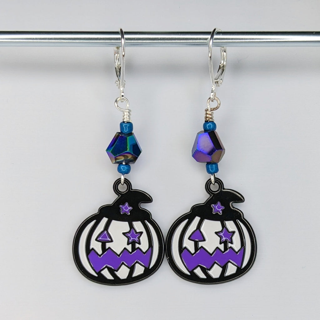 Witchy Pumpkin Earrings & Stitch Markers