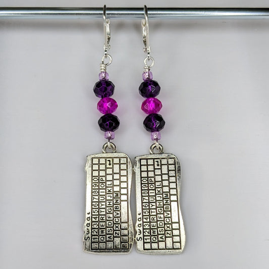 QWERTY Earrings & Stitch Markers