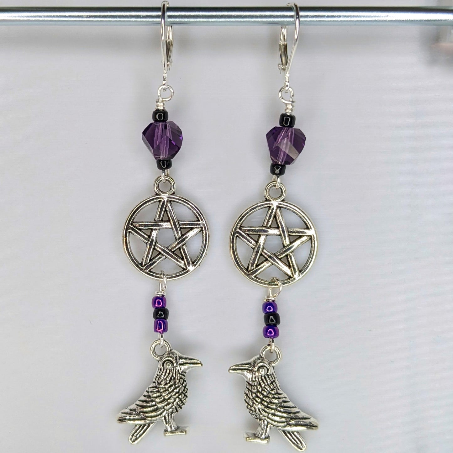 Raven Earrings & Stitch Markers