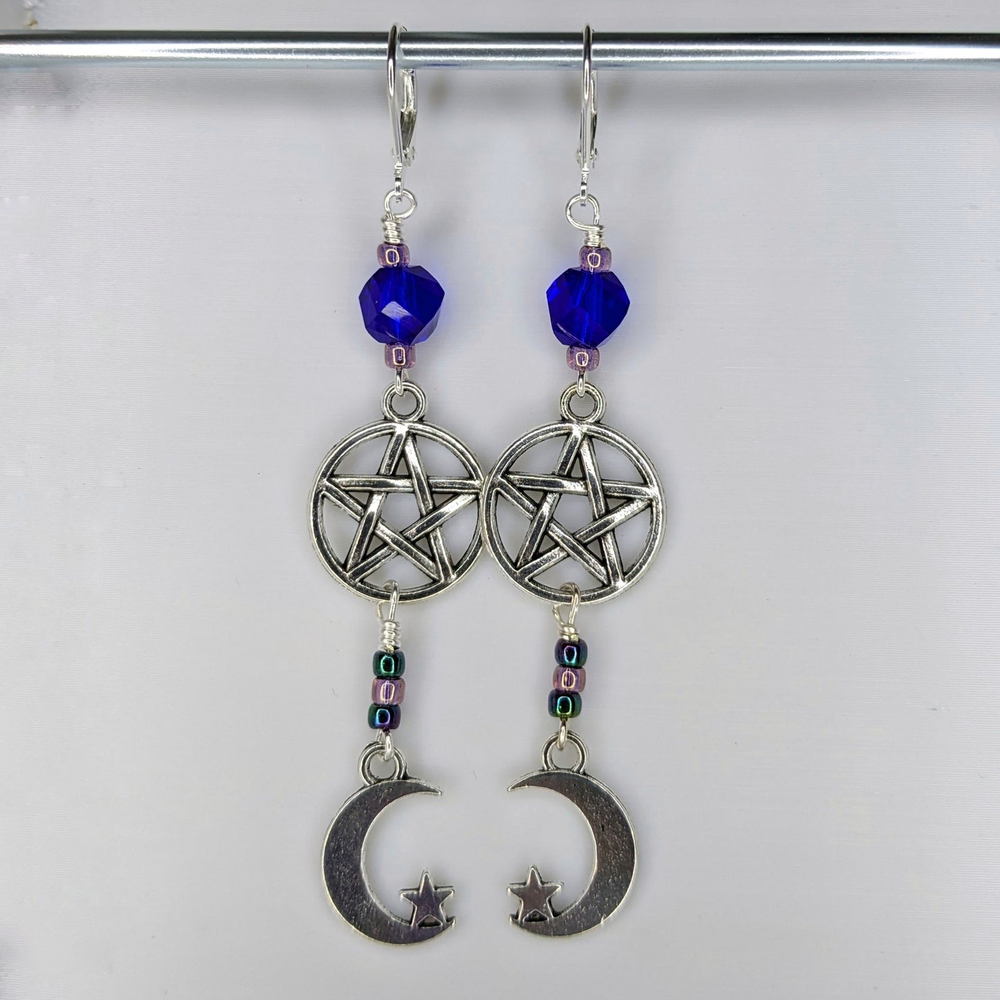 Moon with Star Earrings & Stitch Markers