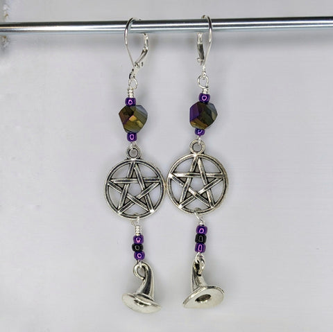 Witchy Hat Earrings & Stitch Markers