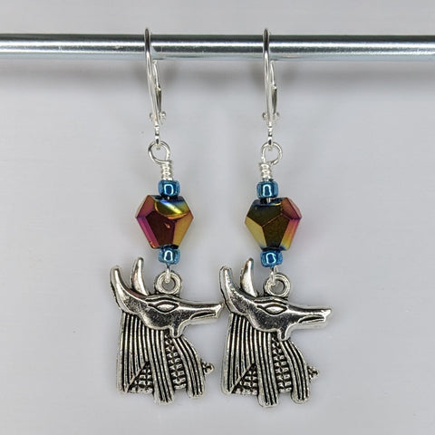 Anubis Earrings & Stitch Markers