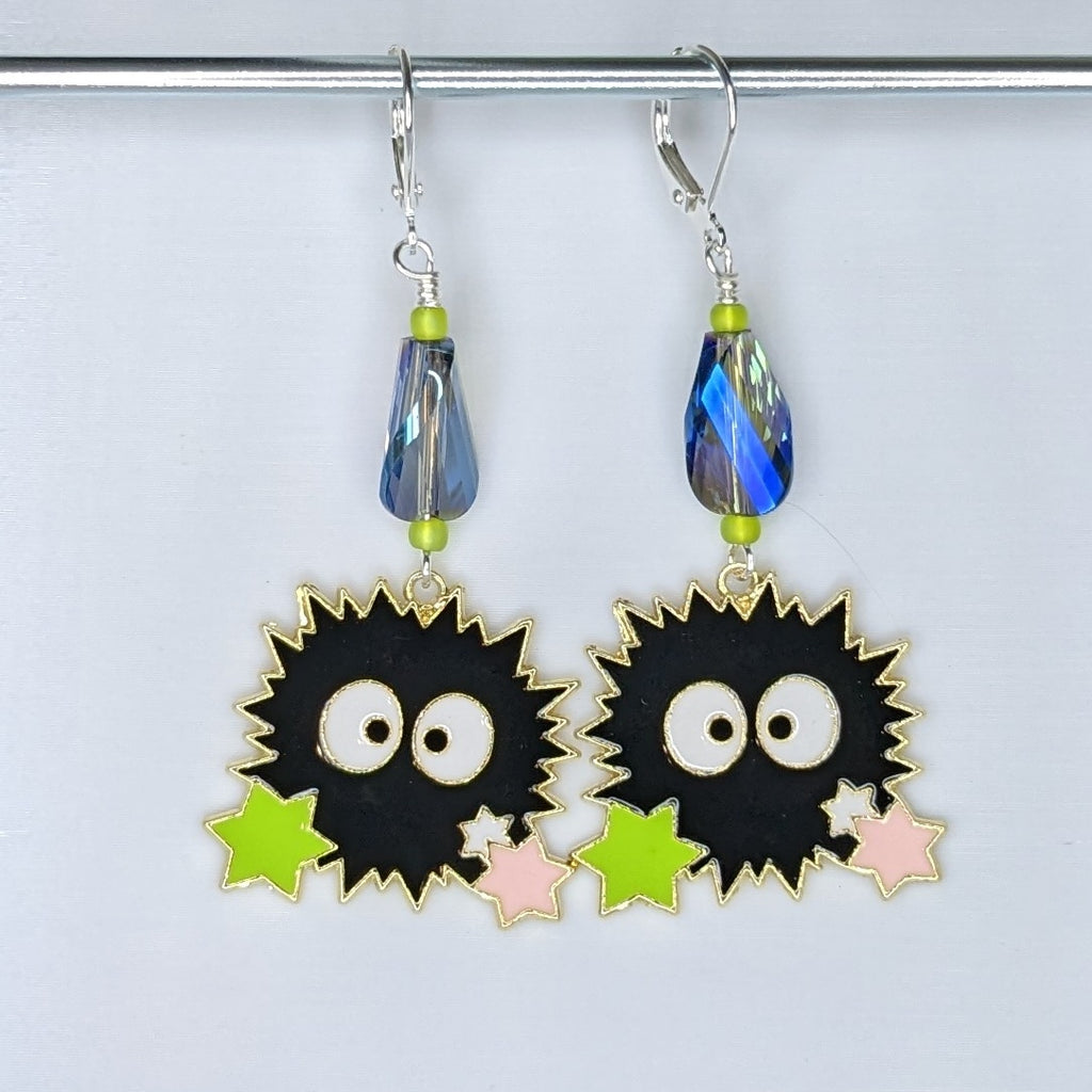 Susuwatari (Soot Sprite) Earrings & Stitch Markers