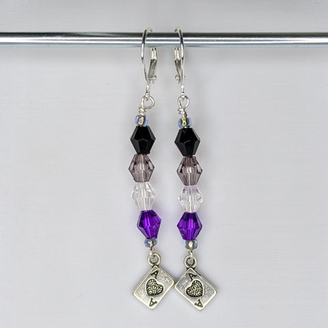 Ace of Hearts Earrings & Stitch Markers