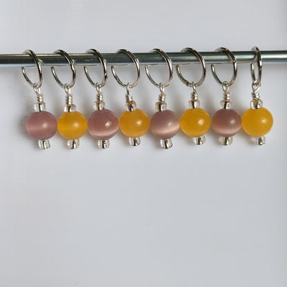 Simple Bead Stitch Markers: Rings