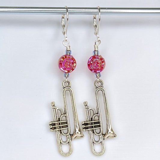 Trombone Earrings & Stitch Markers