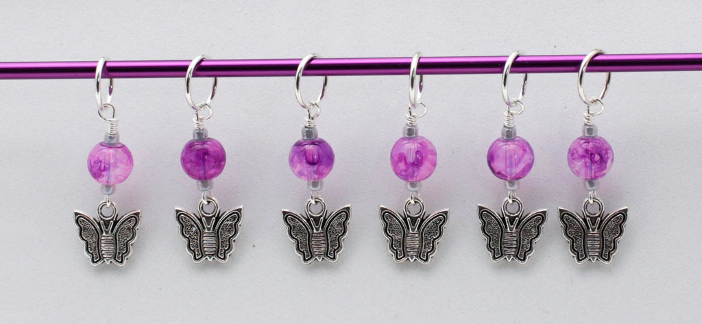 Etched Butterfly Stitch Markers