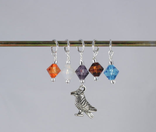 Southwest Raven Stitch Marker Set